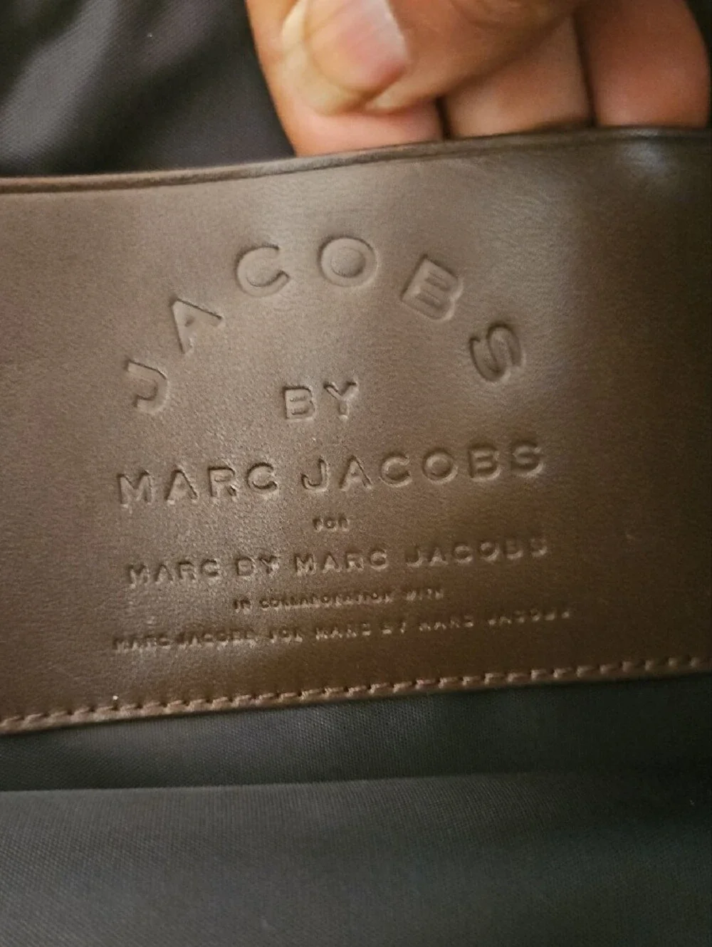 Marc Jacobs Croc-Embossed Brown Leather Chain Crossbody/ Clutch Bag